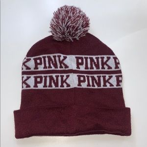PINK burgundy beanie.